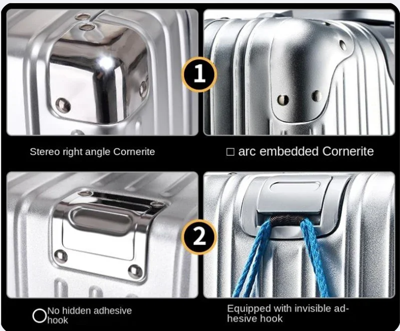 20“ 24'' 26'' 29" All Aluminum Suitcase Luggage. Sizes and colours to suit your needs. Tough, Durable, Classic.